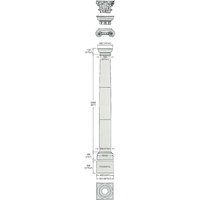 Steinsäule toskanisches Design mit Kapitell - Wiltshire / mit dorischem Kapitell / Portland Weiß von Gartentraum.de