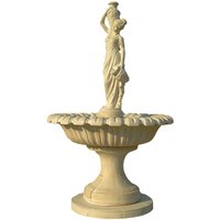 Stilvolle Gartenfontäne für Springbrunnen inklusive Pumpe - Frau mit Krügen - Rebecca / Olimpia von Gartentraum.de