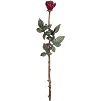 Stilvolle Rose aus Bronze oder Aluminium - Rose offen / Bronze Sonderpatina von Gartentraum.de