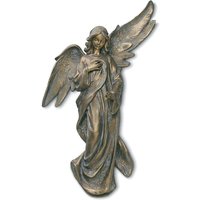 Stilvolles Wand Bronzerelief - Engel mit heilender Hand - Engel Fera von Gartentraum.de
