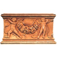 Terracotta Wandrelief mit Engeln - Altobello von Gartentraum.de