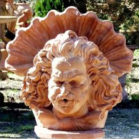 Terracotta Wasserspeier - Kopf mit Kranz - Nilo Terracotta Wasserspeier - Kopf mit Kranz - Nilo von Gartentraum.de