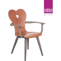 Terrakottafarbener Sessel für den Garten von MBM aus Resysta - Sessel Alpenblick  / mit grauem Sitzkissen von Gartentraum.de