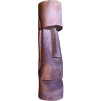 Tiki Holz Dekoskulptur in Form eines Kopfes von Hand geschnitzt - Gede / 100cm von Gartentraum.de