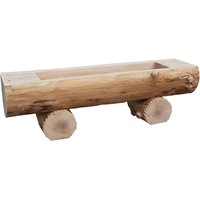 Tiroler Design Holzbrunnen-Trog aus Baumstamm für den Garten  - Hinanger Alpin / 40x160x45cm (HxBxDm) von Gartentraum.de