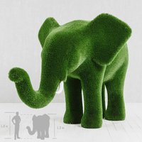 Topiary Elefant - Gartenskulptur grün - GFK & Kunstrasen - Taru von Gartentraum.de