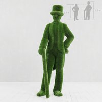 Topiary Garten Skulptur Gentleman - GFK & Kunstrasen - Dagur von Gartentraum.de