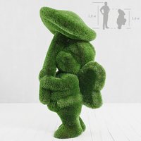 Topiary Gartenfigur Elfe mit Pilz - GFK & Kunstrasen - Ulima von Gartentraum.de