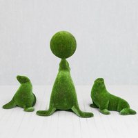 Topiary Set aus 3 Seelöwen - Seehunden - wetterfeste Gartendeko - Pinnipedia Trio von Gartentraum.de