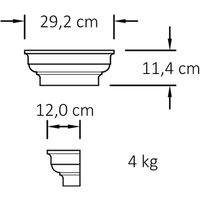 Toskanisches Kapitell für Pilaster aus Sandsteinguss - Seomil / 11,4x12cm (HxB) / Terrakotta von Gartentraum.de