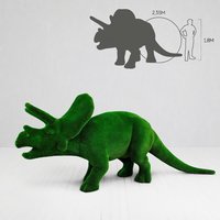 Triceratops Dino Gartenfigur XXL - Topiary - GFK & Kunstrasen - Topps von Gartentraum.de