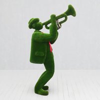 Trompetenspieler Topiary - große Musiker Gartenfigur - Peter von Gartentraum.de
