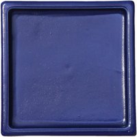 Untersetzer für Blumenkübel eckig - Steinzeug frostsicher - Piatto / 3x17x17cm (HxBxT) / Effekt-Blau von Gartentraum.de