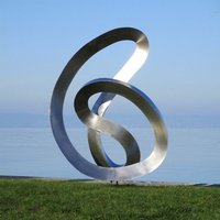 Verschlungenes Band aus Metall in XXL - modern - Kuneo / Edelstahl von Gartentraum.de