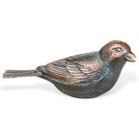 Vogel Gartenfigur aus Bronze mit Patina - Vogel Ona / Bronze Sonderpatina von Gartentraum.de