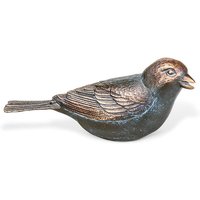 Vogel Gartenfigur aus Bronze mit Patina - Vogel Ona / Bronze braun von Gartentraum.de