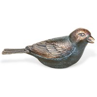 Vogel Gartenfigur aus Bronze mit Patina - Vogel Ona / Bronze dunkelbraun von Gartentraum.de