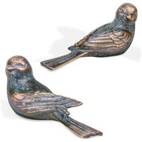 Vogelfiguren Set - Outdoor Deko aus Aluminium - Vögel Pan / Aluminium dunkelgrau von Gartentraum.de