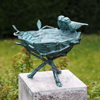 Vogelnest als Vogelbad aus Bronze - Haremine von Gartentraum.de