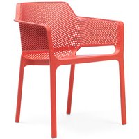Vollkunststoff Designer Gartenstühle stapelbar - Stuhl Rigor / Rot von Gartentraum.de