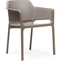 Vollkunststoff Designer Gartenstühle stapelbar - Stuhl Rigor / Taupe von Gartentraum.de