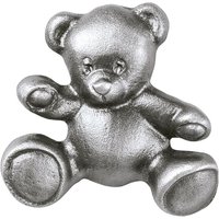 Wandfigur kleiner Teddy aus Alu oder Bronze - Teddy / Aluminium dunkelgrau von Gartentraum.de