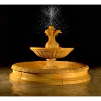 Wasserspiel Komplett Set mit Delfin Figuren - Fontäne, Umrandung und Pumpe - Delia / Olimpia von Gartentraum.de