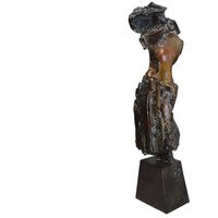 Weiblicher Bronzetorso limitiert in schwarz-braun - Projekt von Gartentraum.de