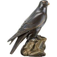 Weiblicher Falke aus Bronze als Gartenfigur - Gerfalke von Gartentraum.de