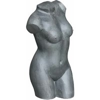 Weiblicher Torso aus Polystone in Zement Optik antik - Asterta von Gartentraum.de