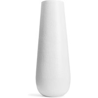 Weiße Outdoor Vase aus Aluminium - modern & rund - Louis Weiß / 100cm von Gartentraum.de