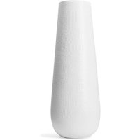 Weiße Outdoor Vase aus Aluminium - modern & rund - Louis Weiß / 120cm von Gartentraum.de