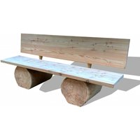 Wetterfeste XXL Gartenbank aus Holz in Baumstammoptik - Banca Albero / 225cm von Gartentraum.de