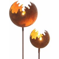 Windlicht zum Stecken - Set aus Metall - Rost - Ignum von Gartentraum.de