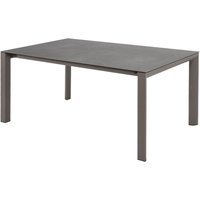 XXL Ausziehtisch in taupe - 160/280cm - aus Alu und Glaskermik - Azzisi von Gartentraum.de