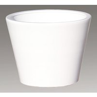 XXL Blumenkübel für draußen - weiß - Steinzeug frostsicher - rund - Votum Blanc / 40x32cm (DmxH) von Gartentraum.de