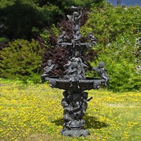 XXL Bronze Gartenbrunnen mit Engelfiguren - Engelspiel von Gartentraum.de