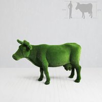 XXL Gartenfigur Kuh - Formschnitt Skulpur aus Kunststoff - Karla von Gartentraum.de