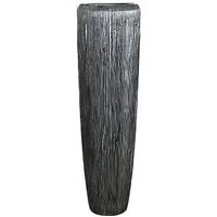 XXL Pflanzvase aus Polystone - Indoor - Silber - Mit Einsatz - Awate / 117x34cm (HxDm) / mit Wasserstandsanzeiger von Gartentraum.de