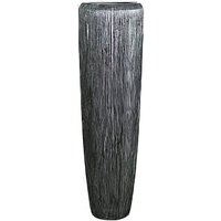 XXL Pflanzvase aus Polystone - Indoor - Silber - Mit Einsatz - Awate / 117x34cm (HxDm) / ohne Wasserstandsanzeiger von Gartentraum.de