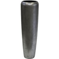 XXL Pflanzvase für drinnen mit Einsatz - Polystone - Silber - Rund - Amera / 117x42cm (HxDm) / mit Wasserstandsanzeiger von Gartentraum.de