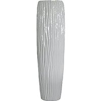 XXL Pflanzvase mit Einsatz - Polystone - weiß glänzend - modern - Treia / 180x51cm (HxDm) von Gartentraum.de