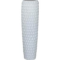 XXL Vase mit Einsatz - Polystone - Weiß hochglänzend - Kimia / 117x34cm (HxDm) / mit Wasserstandsanzeiger von Gartentraum.de