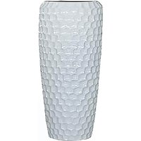 XXL Vase mit Einsatz - Polystone - Weiß hochglänzend - Kimia / 75x34cm (HxDm) / mit Wasserstandsanzeiger von Gartentraum.de