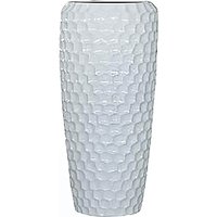 XXL Vase mit Einsatz - Polystone - Weiß hochglänzend - Kimia / 75x34cm (HxDm) / mit Wasserstandsanzeiger von Gartentraum.de