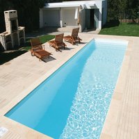 XXL Verbundpool - rechteckig - robust - modellierbar - mit Treppe - Salvador / 600x300cm (BxT) / 140cm von Gartentraum.de