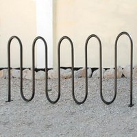 Zeitloser Metall Fahrradstand für viele Fahrräder - Tjelvar / Grau / 11 Fahrräder von Gartentraum.de