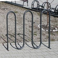 Zeitloser Metall Fahrradstand für viele Fahrräder - Tjelvar / Schwarz / 7 Fahrräder von Gartentraum.de