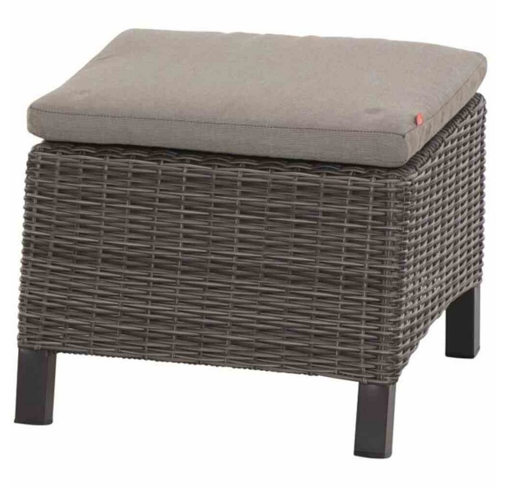 Gartentrends Gartenlounge-Hocker Corido, in matt anthrazit, charcoal-grey, taupe-meliert von Gartentrends