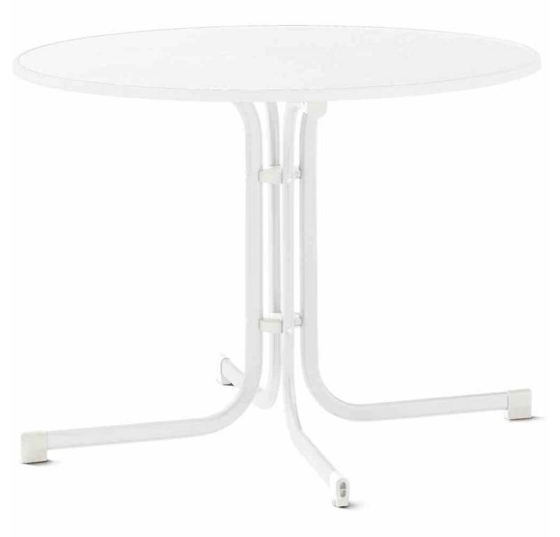 Gartentrends Gartentisch 213395, in weiß, Mecalit-Pro, Stahl - 72x100cm (HxD) von Gartentrends